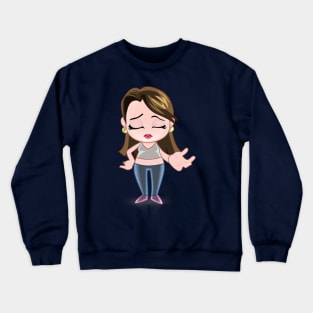 beautiful girls - cartoon character for young girls (choose your twin) Crewneck Sweatshirt